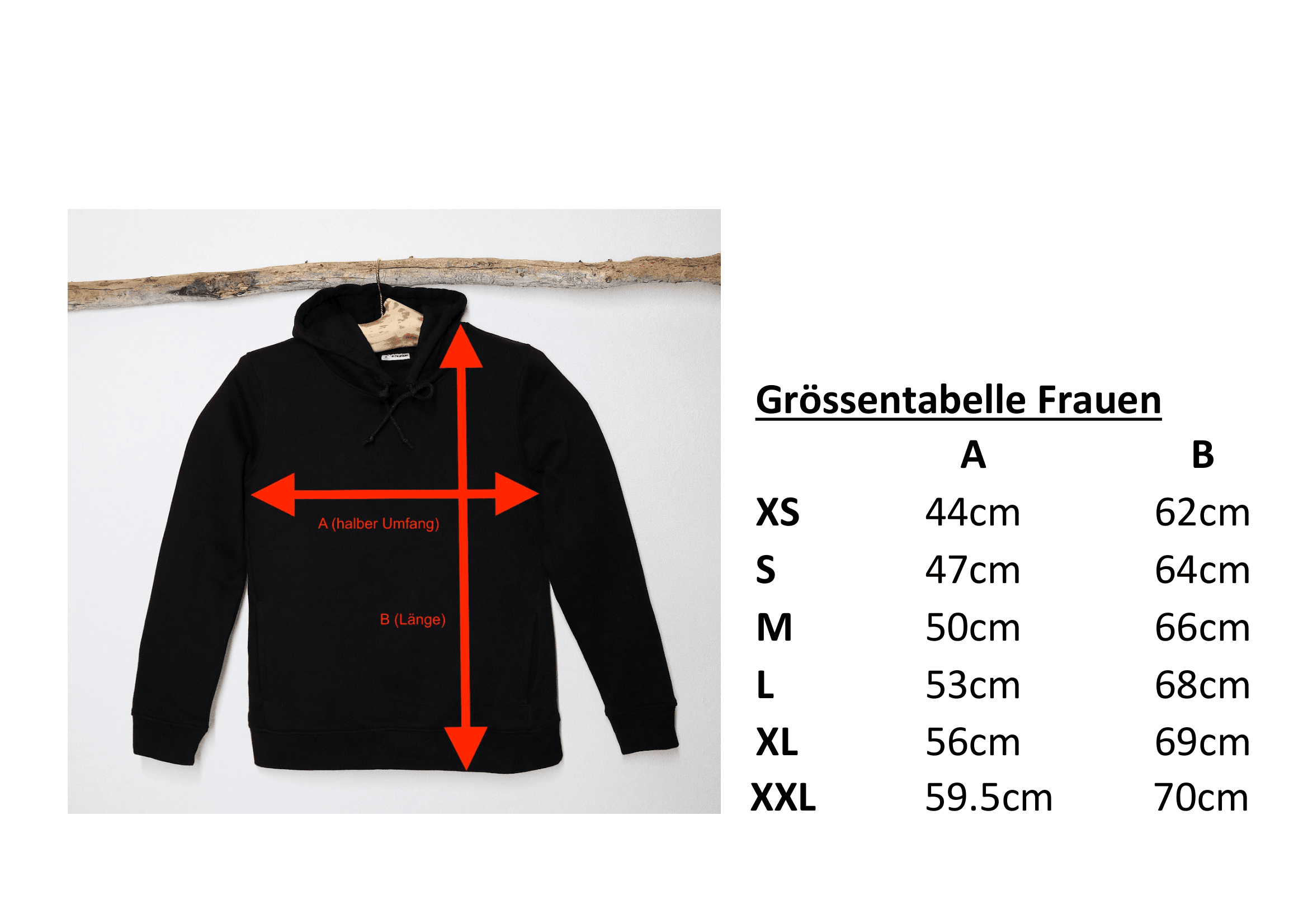 Grössentabelle Hoodie 1