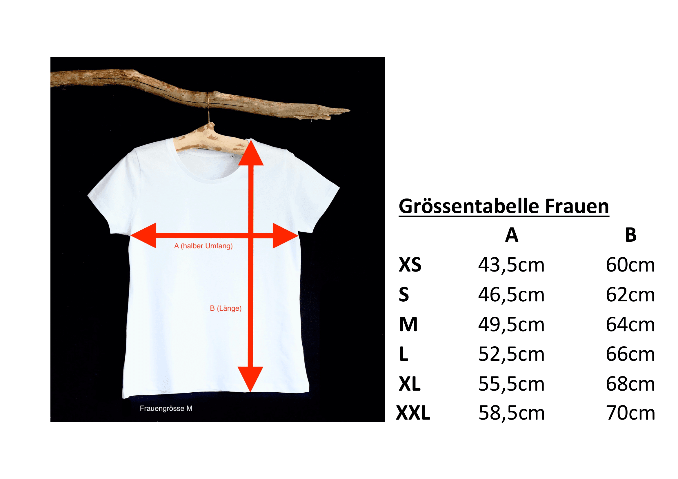 Grössentabelle T-Shirt 1