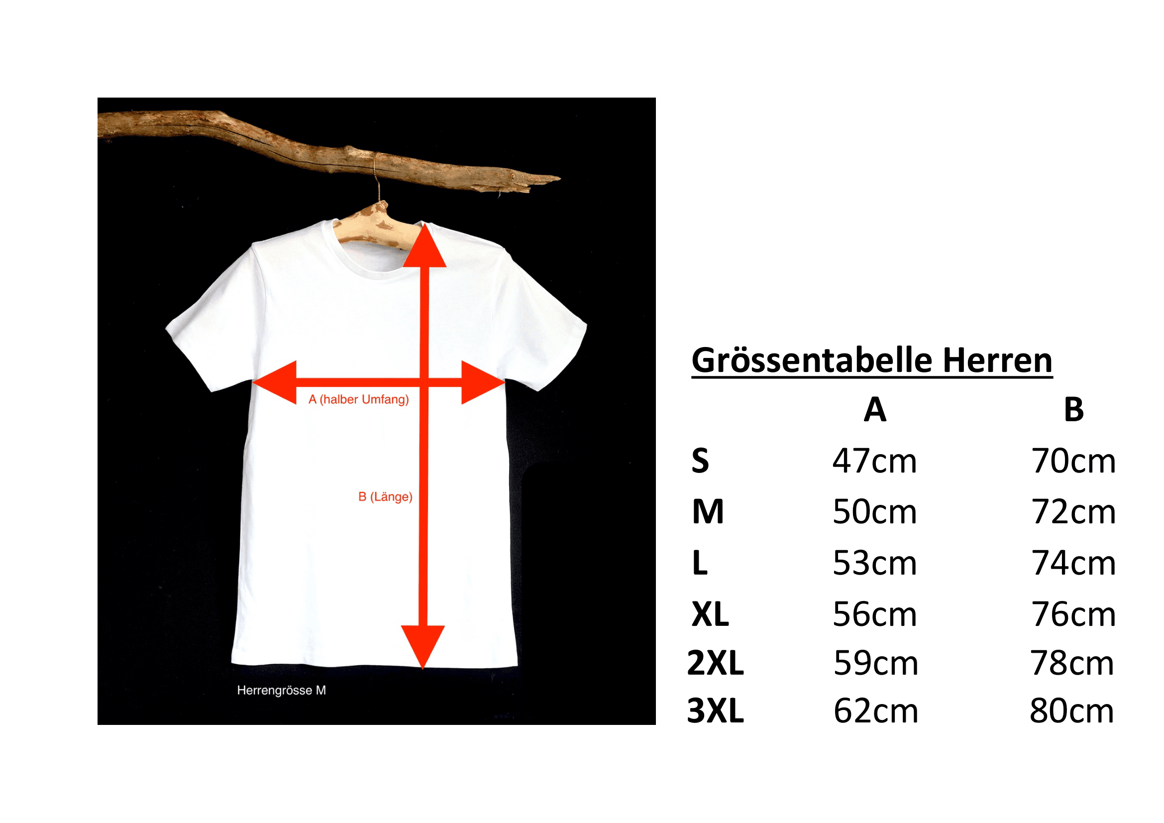 Grössentabelle T-Shirt 2