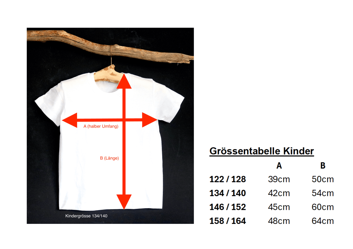 Grössentabelle T-Shirt 3