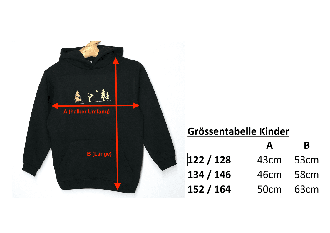 Grössentabelle Hoodie Kids